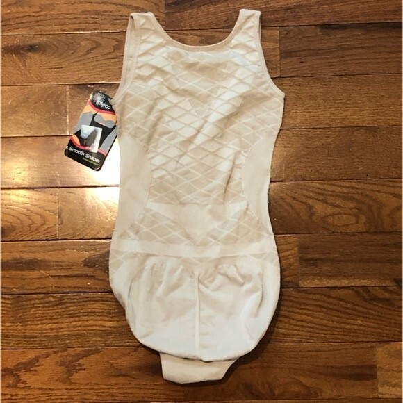 Inteco Smooth Shaper Seamless Bodysuit Wear Your Own Bra Shapewear S/M - Picture 6 of 7